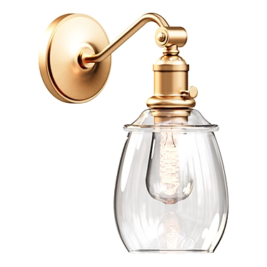 Petite Glass Sconce Lighting 3D model image 1 