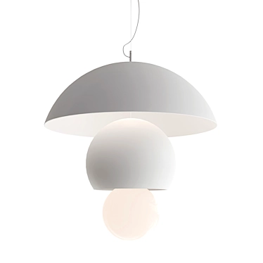 Contemporary LED Pendant Lamp TRILUNA 3D model image 1 