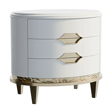 Luxury Adela Nightstand - Realistic Texture, Detailed Design 3D model image 1 