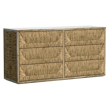 Modern Palecek Braxton Dresser - Premium Wooden Storage 3D model image 1 