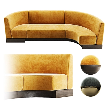 Modular Restaurant Sofa Four Seasons 3D model image 1 