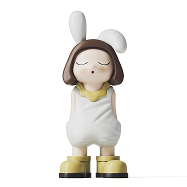 Vibrant Rabbit Girl 3D Model 3D model image 1 