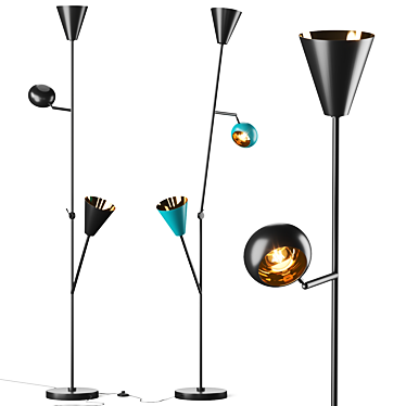 Bronzetto Blossom Tree Floor Lamp 3D model image 1 