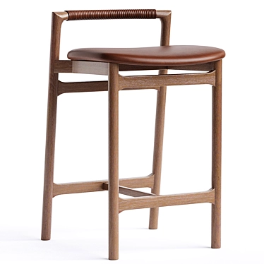 Sleek Modern Caton Stool 3D model image 1 