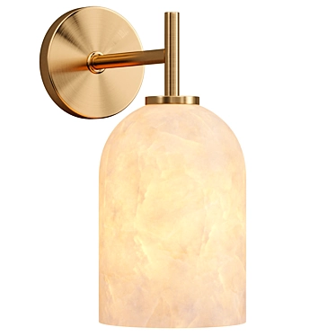 Alabaster Shade Wall Sconce Heathfield 3D model image 1 