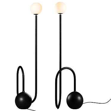 Ebonized Ash Ascend Floor Lamp 3D model image 1 