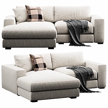 Oceanside 2-Piece Chaise Sectional Sofa 3D model image 1 