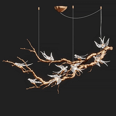 Sculptural Voa Serip Chandelier 3D model image 1 