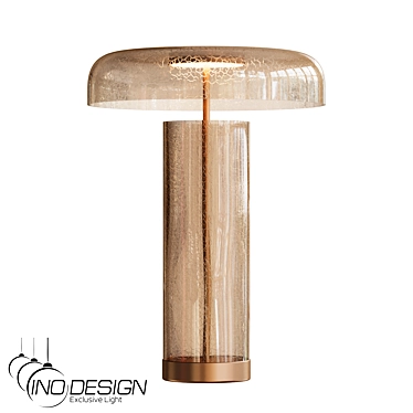 Modern Brass Glass Table Lamp 3D model image 1 