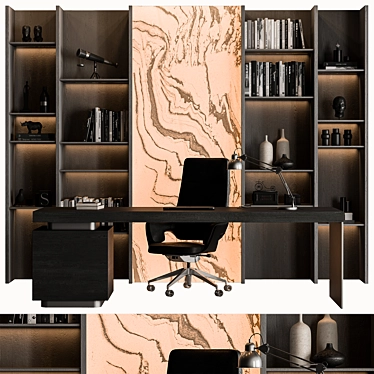 Executive Office Desk 610 3D model image 1 