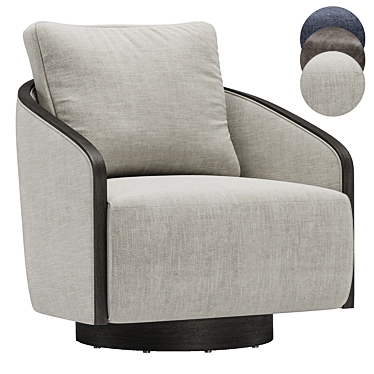 Elegant Swivel Armchair, Premium Design 3D model image 1 