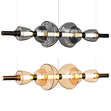 Aurora Luminosity Pendant Light Luxe 3D model image 1 