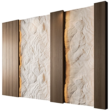 Modern Wood Wall Panel 04 3D model image 1 