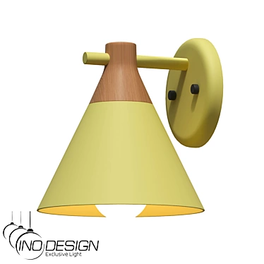 Modern Yellow Metal Pendant Light 3D model image 1 