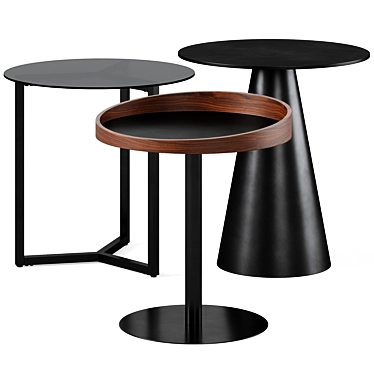 Modern Coffee Table Trio Set 3D model image 1 