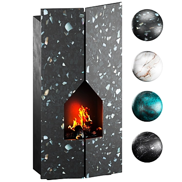 Eteria Modern Fireplace Design 3D model image 1 