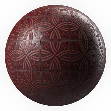 Decorative Ornament Ceramic Tile 3D model image 1 