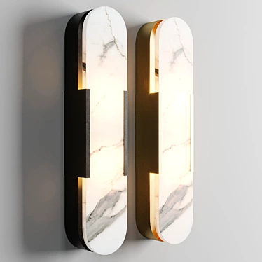 Elegant Elongated Sconce Lighting 3D model image 1 