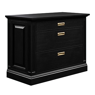 Elegant Vyzha Nightstand Oak 3D model image 1 