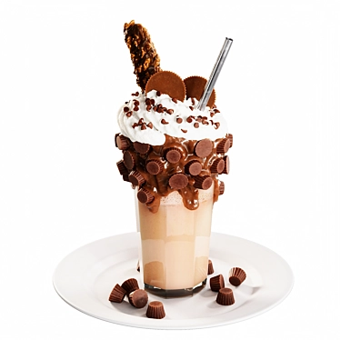 Creamy Shake with Whipped Cream 3D model image 1 