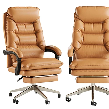 Ergonomic Leather Office Chair 3D model image 1 