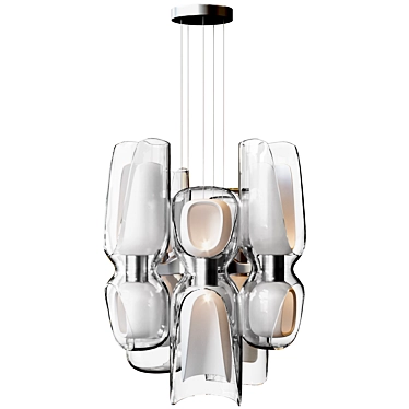 Eve Pendant Light Clear Matt 3D model image 1 