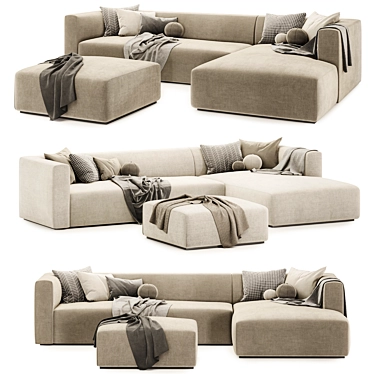 Stylish Match Sofa Set - 2 Colors 3D model image 1 