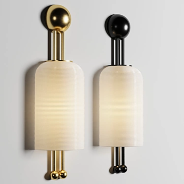 Elegant Lantern Sconce Light 3D model image 1 