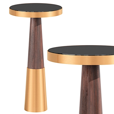 Modern Brass Espresso Drink Table 3D model image 1 