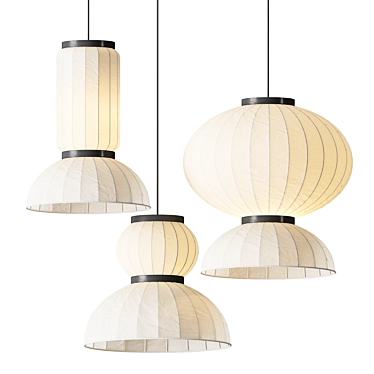 Elegant Arga Pendant Light 3D model image 1 