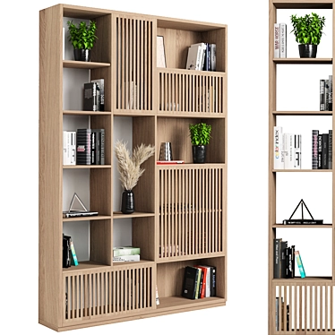 Modern High-Quality Shelving Unit 3D model image 1 