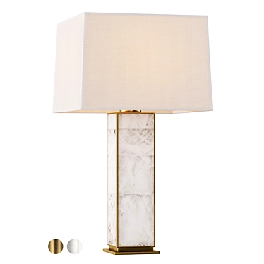 Quartz Crystal Brass Lamp 3D model image 1 