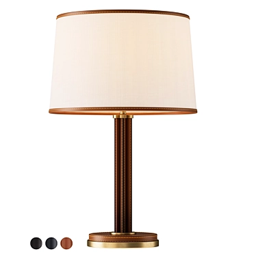 Riley Leather Table Lamp 3D model image 1 