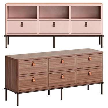 Elegant Fendi Casa Tiretto Sideboard 3D model image 1 