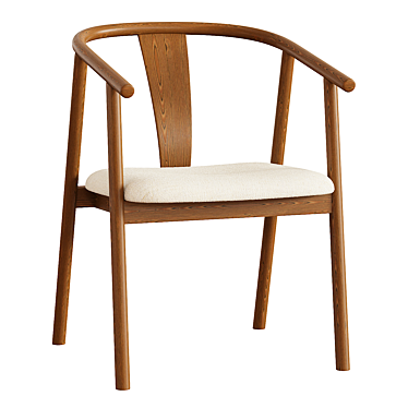 Santolina Gray Smoked Oak Chair 3D model image 1 