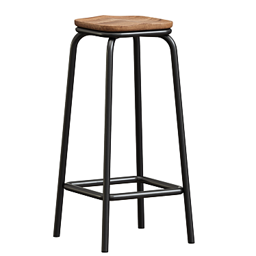 Modern Adjustable Swivel Bar Stool 3D model image 1 