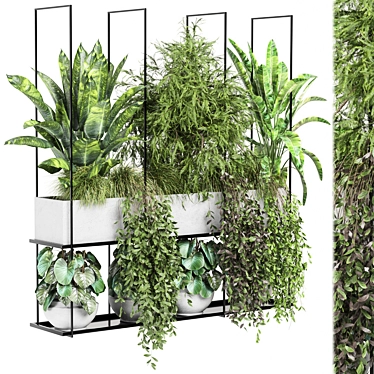 Metal Box Indoor Hanging Plants 3D model image 1 