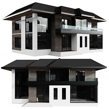 Modern House No23 Building Model 3D model image 1 