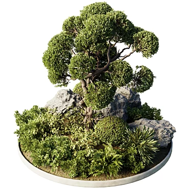 Gorgeous Circle Outdoor Plants 3D model image 1 