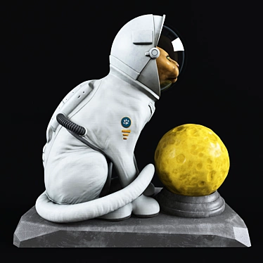 Space Cat 3D Model Kit 3D model image 1 