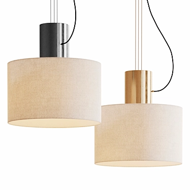 Modern Estiluz Cyls Pendant Light 3D model image 1 