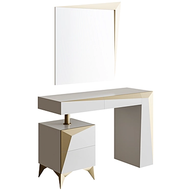 Antonietto Vanity Table, Canora Grey 3D model image 1 