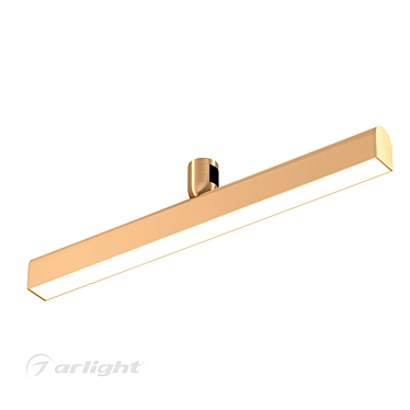 Linear Aluminum Track Light 3D model image 1 