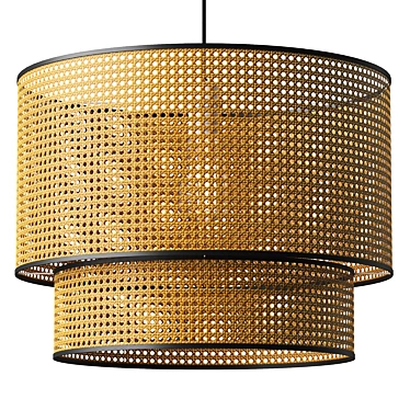 Farmhouse Round Bamboo Hanging Pendant Light