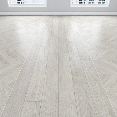 Oak Parquet Flooring Set 3D model image 1 