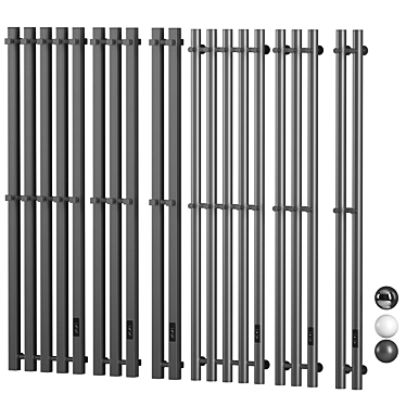 Electric Heated Towel Rails Set 3D model image 1 