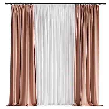 Modernized Curtain Design 3D model image 1 