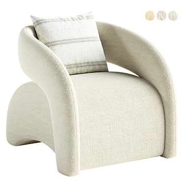 SEYNAR Boucle Accent Armchair 3D model image 1 