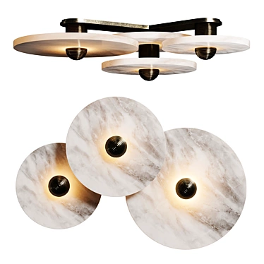 Modern Pendant Light Fixture Office 3D model image 1 