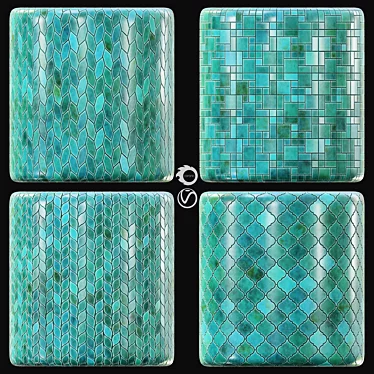 PBR Seamless Bathroom Wall Tiles 3D model image 1 